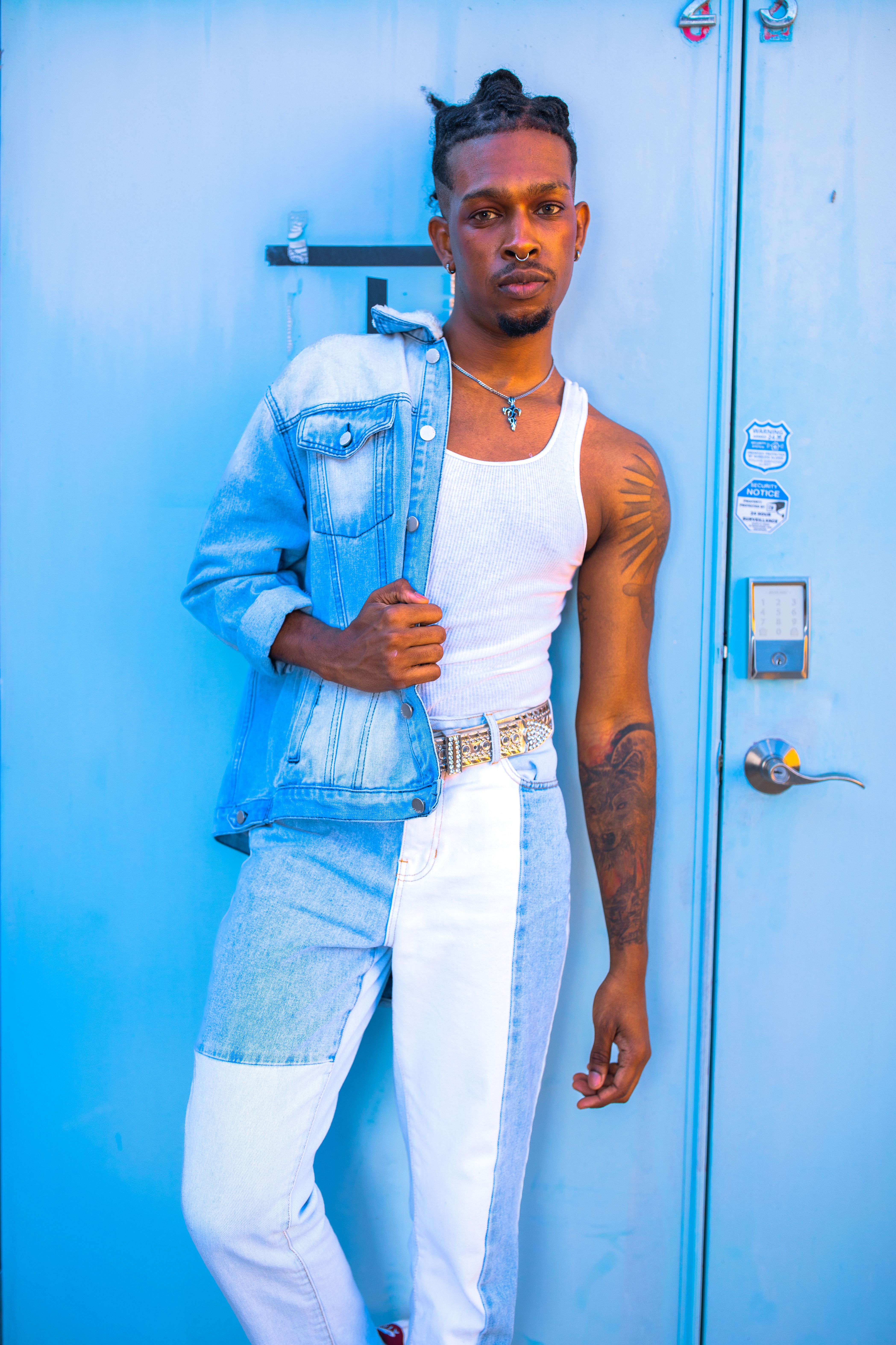 Retro Wide-Leg Denim Pants - Fit: Loose Retro Fit. Sustainable Organic Cotton. Manufactured by AHA Apparel, Lahore, Pakistan