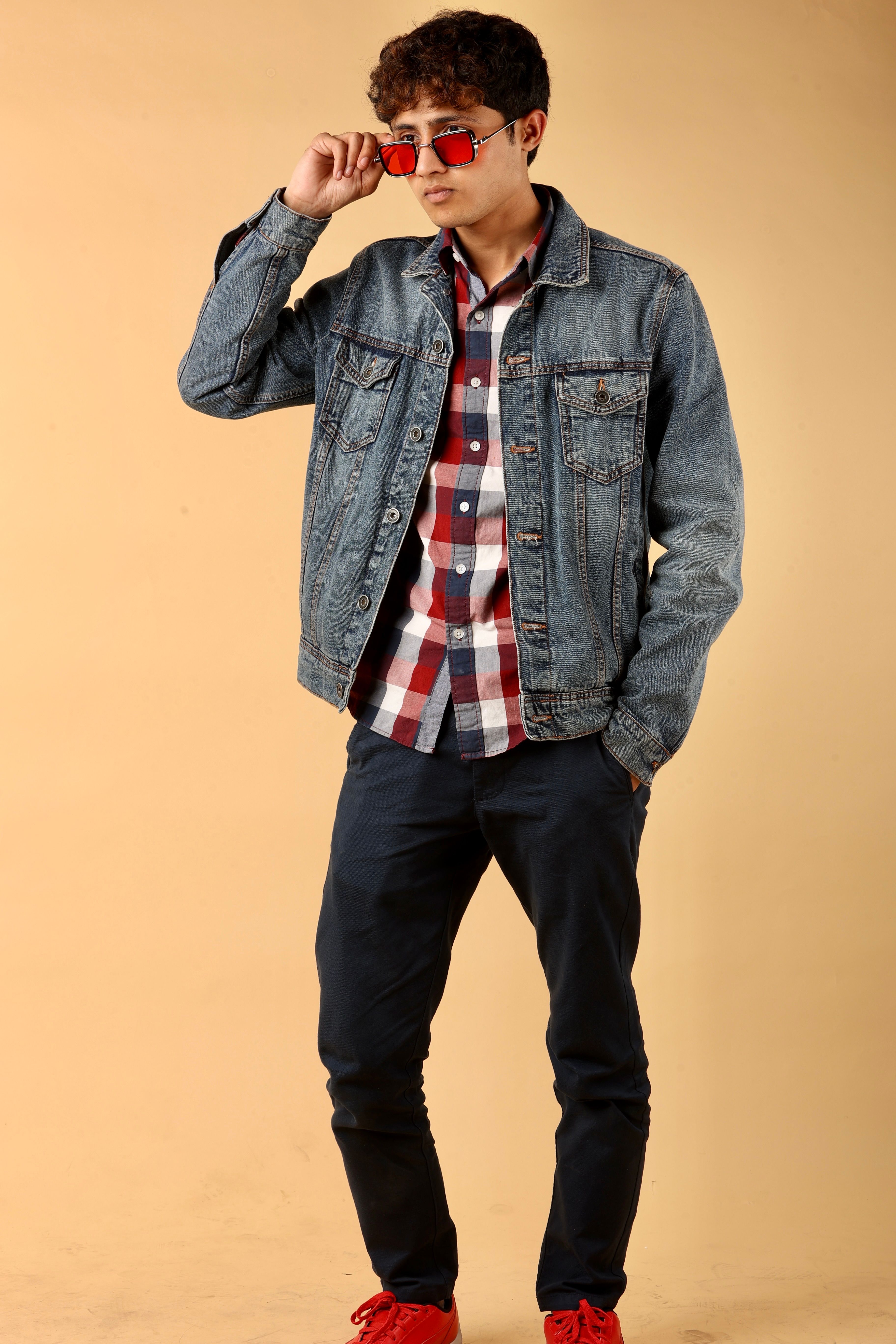 Rugged Outdoor Denim Work Pants - Fit: Heavy-Duty Workwear Fit. Reinforced Knee & Pocket Stitching. Manufactured by AHA Apparel, Lahore, Pakistan