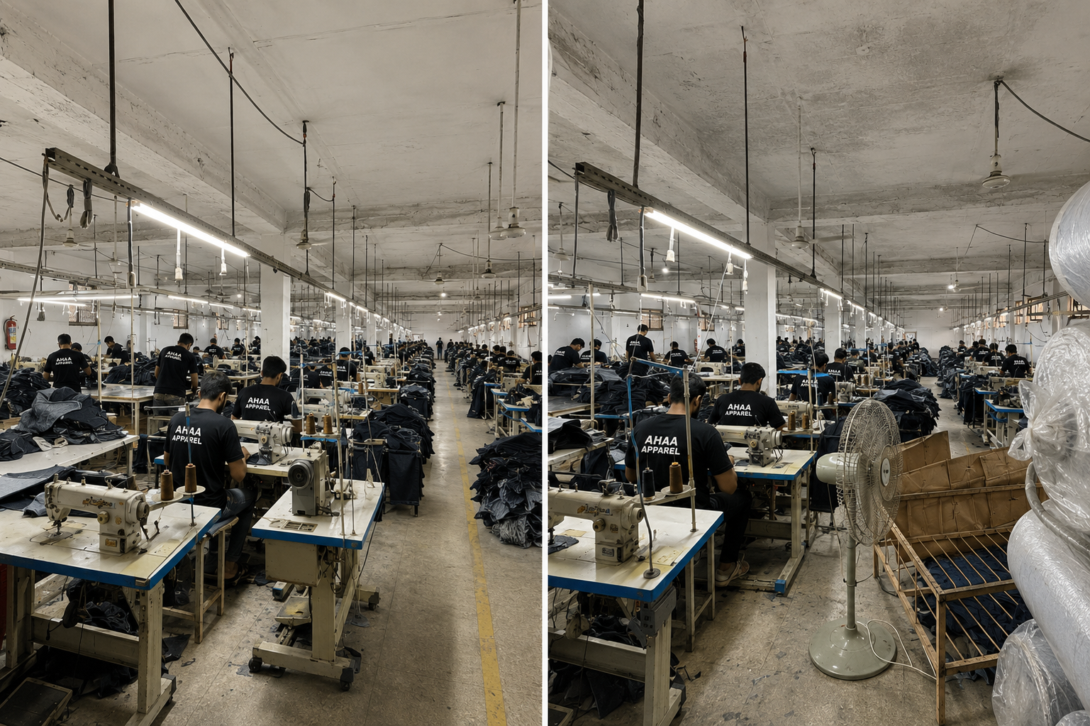 AHA Apparel central factory facility